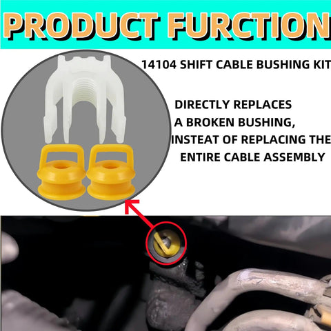 Chevy Silverado Transmission Shifter Linkage Cable Bushing Repair Kit 3 Pc Clip Set For Silverado with image of kit installation