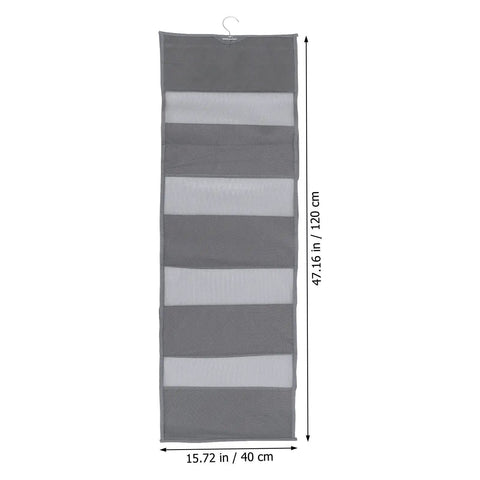 Rock Solid Four Layer Closet Hanging Shelf With Sturdy Hook Nonwoven Mesh Bag Organizer Space Saver massive four-tier rack for clothes.