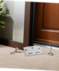 Heavy Duty Stainless Steel Door Hinges For Wood Interior Doors Featuring Built Tough Design And Zero Hassle Mounting For No Sweat Alignment And Smooth Daily Swings At Home Base displayed on a carpet with a key and lock plate.
