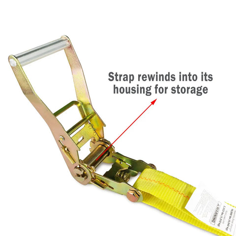 Heavy Duty Ratchet Straps 2 Inch By 27 Foot Cargo Straps With Hooks 10000 Lbs Working Load Limit 8 Pack Durable Polyester Tie Downs
