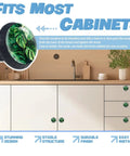Crystal Turtle Back Cabinet Knob Set Four Pack Glass Drawer Pulls shown on white kitchen cabinets