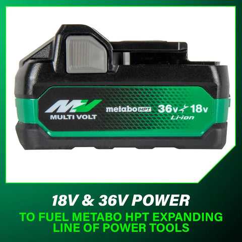 MultiVolt 18V And 36V Lithium Battery 5.0Ah And 2.5Ah Water Resistant Impact Resistant 4-Stage Fuel Gauge Powers All 18V And 36V Tools Lightweight Design With 2-Year Warranty