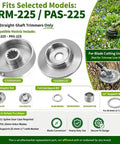 Stainless Steel Brush Cutter Blade Adapter Kit For Eleven Spline Straight Shaft 225 And 230 Series Beefed Up Build With 20mm And 25mm Center Holes Blade And Nut Not Included shown in use and fitting key components.