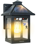 Solar Powered Outdoor Wall Light With Three Modes Dusk To Dawn Motion Sensor No Fuss Easy Install Waterproof Porch Lantern