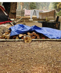 Big Ol Heavy Duty 20x30 Feet Poly Tarp With Tight 8x8 Weave, 5 Mil Thick, Waterproof Outdoor Cover With Grommets Over Firewood