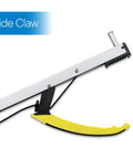 Side view of RMS 26-inch folding grabber/reacher with yellow curved grip and ergonomic handle.