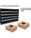All In One Stainless Steel Bolt Nut And Washer Kit 1/4-20 Through 1/2-13 Includes Hex Head Cap Screws in 40-hole bin