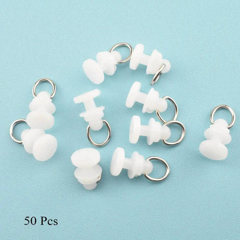 Heavy Duty Ceiling Curtain Track Carriers With Smooth Glide Rollers 11mm Diameter Drape Pulleys Brackets, white plastic, 50 pcs