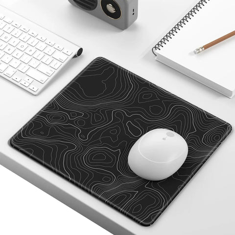 Marble Style Minimalist Mouse Pad 9x8 Inch Anti Slip Rubber Base 3mm Thick Stitched Edges Ideal for Gaming Office Laptop PC Women Friendly