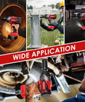 Cordless Three-Quarter Inch Beefy Torque Impact Wrench for Milwaukee 18V Batteries, 1850 ft-Lbs Brushless Motor in use