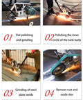 Heavy Duty Hand Push Belt Sander 75 To 82 Inch Flatbed Grinding Polishing Machine 220V in use for flat polishing and grinding.