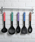 No Sweat Knife Handle Heat Shrink Sleeves 4 Pack Solid Kitchen Cutter Wrap Quick Heat Pe Tubing Solid Grip For Everyday Chefs Hive Pattern in colorful spatulas.