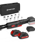 Three Eighths Inch Cordless Electric Ratchet Wrench Set With Beast Torque At 55 Ft-Lbs, 12V Kit With Eight Sockets, Batteries, Charger, Bag
