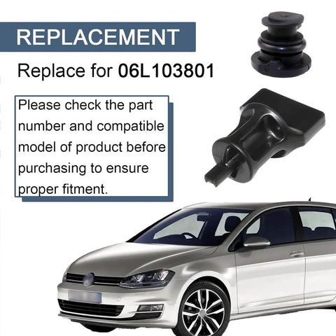 11 Pack Oil Drain Plug With Removal Tool No Leak Replacement For VW And Audi 1.8L 2.0L TSI shown with Golf GTI car image
