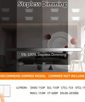 4 Pack 11 Inch Square Recessed LED Ceiling Downlights With Junction Box, stepless dimming feature in modern living room