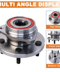 Pair Front Wheel Hub Bearing Assembly For Jeep Grand Cherokee 1999 2000 2001 2002 2003 2004 5 Lug Non ABS Durable Bearing Steel OE Style