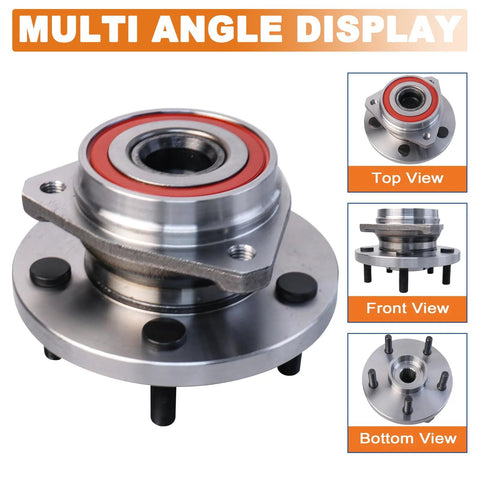 Pair Front Wheel Hub Bearing Assembly For Jeep Grand Cherokee 1999 2000 2001 2002 2003 2004 5 Lug Non ABS Durable Bearing Steel OE Style