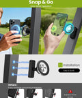 Close-up of Magnetic Golf Cart Phone Holder 2 Pack With 360 Degree Rotation on window showcasing magnetic grip