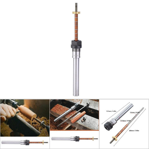 Adjustable Pen Mandrel For Woodturning MT1 6mm Diameter Steel Lathe Tool with Straight Taper Shank and Durable Design