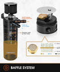Diagram of 750ml Billet Aluminum 2 Port Baffled Oil Catch Can Kit With Breather Filter And Drain Valve Reservoir Tank for PCV CCV