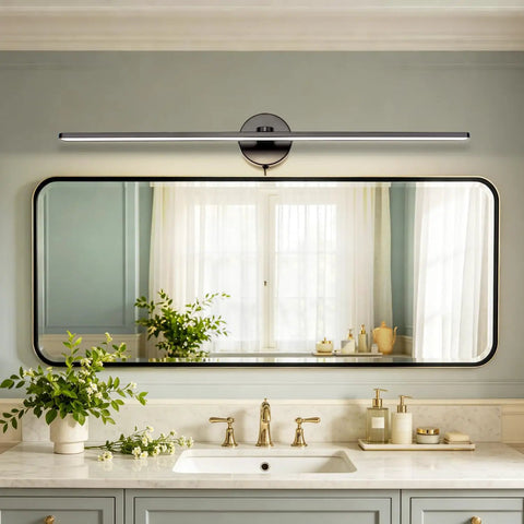 32 Inch Wall Mounted Picture Light For Bathroom And Bedroom Vanity Mirror LED Fixture No Fuss Easy Install Plug In