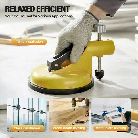 Professional Adjustable Height Setter Countertop Leveling Tool Kit with Sticky Suction Cups for precise tile installation.