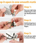 TamBee 175° concealed cabinet hinges, 1 pair, 48mm nickel-plated steel with soft-close dampers; installation steps.