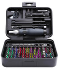 Mini Precision Screwdriver Set With Color Coded Bits And Built In Magnetizer, 132 In 1 Micro Magnetic Repair Kit open with tools visible