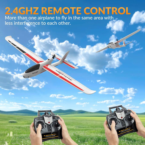 Ranger600 RC Glider Plane Stunt 4CH Remote Control Airplane RTF With 6Axis Gyro And 3 Modes Easy To Fly For Beginners And Adults 2.4GHz remote control in use