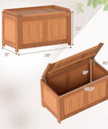 Wood Deck Storage Box 52 Gallon For Patio Cushions And Pillows Garden Tools Pool Accessories And Outdoor Gear Sturdy Outdoor Chest