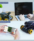 2DOF HD Camera AI Vision Robot Car With Mecanum Wheels For Python Coding Open Source DIY Kit for Beginners with laptop and phone control