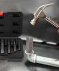 Awesome 6-Piece Pipe Extractor Kit To Slash Broken Screw Removal Hassles For 1/8-Inch To 1-Inch Pipes With Tough Storage Case For Home Pros., Cr-Mo steel bits in case, used on galvanized pipe