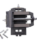 Rock Solid Heavy Duty Cross Vise With Precision Xy Slide Anti Slip Groove Killer Grip Drill Press Clamp top view with screws