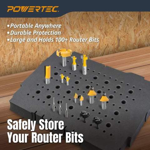 Must-Have Router Bit Storage And Drill Bit Organizer Tray For Festool Systainer SYS 1 And Tanos Systainer 3 M, 103 Bit Capacity