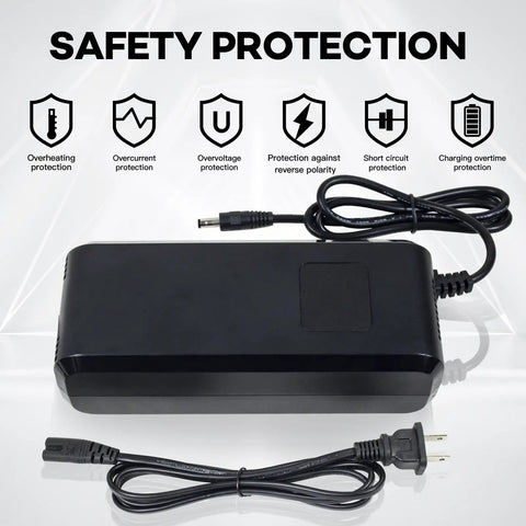Fast 58.8V 4A Battery Charger For 48V 52V 14S Lithium Battery Packs With LED Display Real Time Voltage Monitoring Smart Shut Off Double Layer Safety Protections Built In Cooling Fan And Anti Interference Ring Juice Up Your E Bikes And Scooters