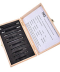 10Pcs Thread Plug Gauges Double End Through Stop Hand Measurement Tool For Metric Threads, Pro Grade Go No Go Gauge Set open case