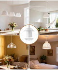 Dope Vintage Pendant Light Kit Featuring Extra Long Adjustable Hardwired Ceiling Cable With Ultra Safe E26 E27 Bulb Sockets in modern settings.