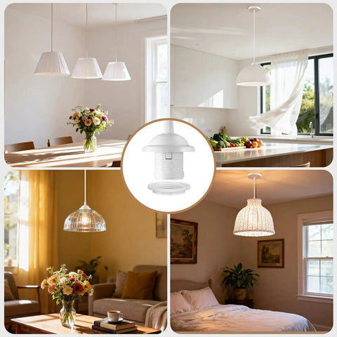 Dope Vintage Pendant Light Kit Featuring Extra Long Adjustable Hardwired Ceiling Cable With Ultra Safe E26 E27 Bulb Sockets in modern settings.