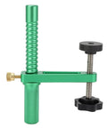 Two Pack Bench Dog Clamp 19mm Three Quarters Inch Quick Release Fast Acting Hold Down For Woodworking shown in green aluminum
