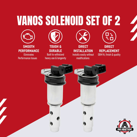 Vanos Solenoid Oil Control Valve Set Two Pack For BMW Engine Timing Replacement To Improve Power Throttle Response