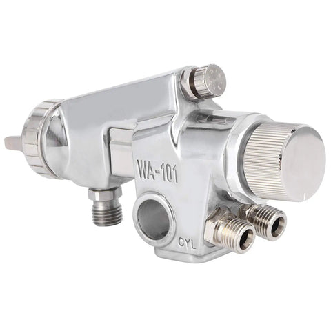 Heavy Duty Zinc Alloy Pneumatic Paint Sprayer Set With High Atomization Tech showing close-up of the nozzle for precise paint application.