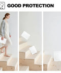 Woman testing 100 Pack 6x10 Inch Bubble Mailers With 6x9 Inch Inner Size Self Seal Padded Envelopes by dropping on stairs