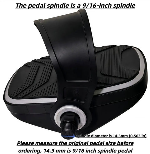 Spin Bike Pedals With Adjustable Straps, Nine Sixteen Inch Spindle, Compatible With Peloton Schwinn Sunny Indoor Bikes