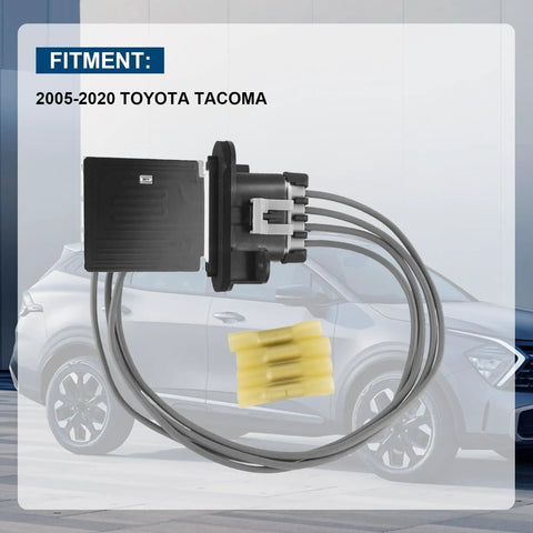 Toyota Tacoma HVAC Blower Motor Resistor With Wiring Harness Replacement For 2005 To 2020 Manual AC Controls shown