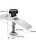 Two Pack T Track Hold Down Clamp Kit For Woodworking And Metalworking, Upgrades CNC Setup, 99mm Long, 16x16mm M6 T Slot Nuts, Side View