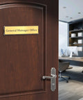 Clear Acrylic Name Plates With Adhesive Tapes Five Pack For Doors And Walls 2x8 Horizontal Name Plate Holder on office door