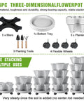 Vertical Strawberry Planter With 5 Tier Stackable Tower For Herbs Vegetables And Flowers Space Saving Outdoor Garden Planter Pot With Drainage System And Handy Tools Mover For Easy Assembly