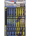 Premium Kansetsuwaza Ball Joint Link Set for Plastic Model Kits Dark Gray, Flexible Hip Joint Parts for One Twelfth Scale Figures, Connects Different Bearing Sizes, Easy Assembly for Custom Builds on sprue card