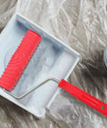 Premium Textured Rubber Paint Roller For Wall Decor And DIY Room Makeovers Featuring A Crystal Clear Embossed Design on tray.