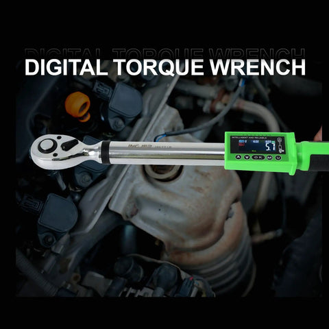 Digital Half Inch Drive Torque Wrench With 8 To 160 Ft Lb And 10 To 220 Nm Range Two Percent Accuracy Electric Torque Wrench With Buzzer And LED Alerts For Car Bike Motorcycle And Auto Repair